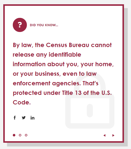 Did you know, the Census keeps your data private?