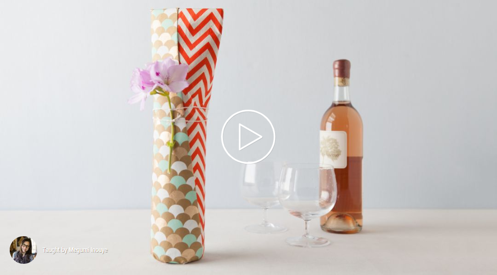 Double Layer Paper Wine Wrap Example