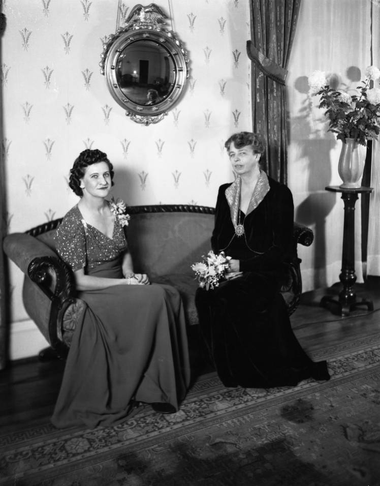 Gladys Johnston and Eleanor Roosevelt, 1938