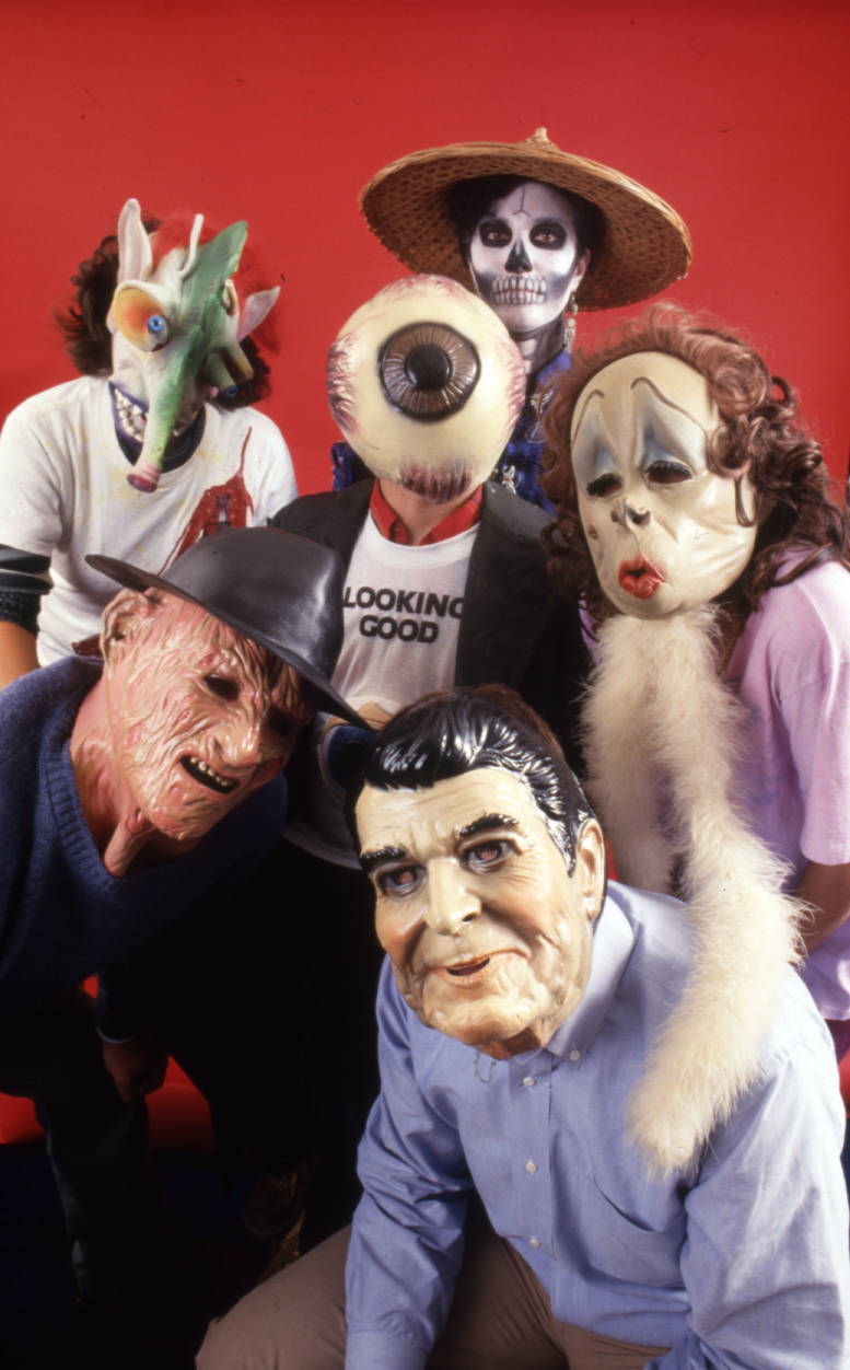 Freddie Kreuger and Ronald Reagan are recognizable in these creepy Halloween masks from 1987. Image from The State Newspaper Photograph Archive.  1990’s