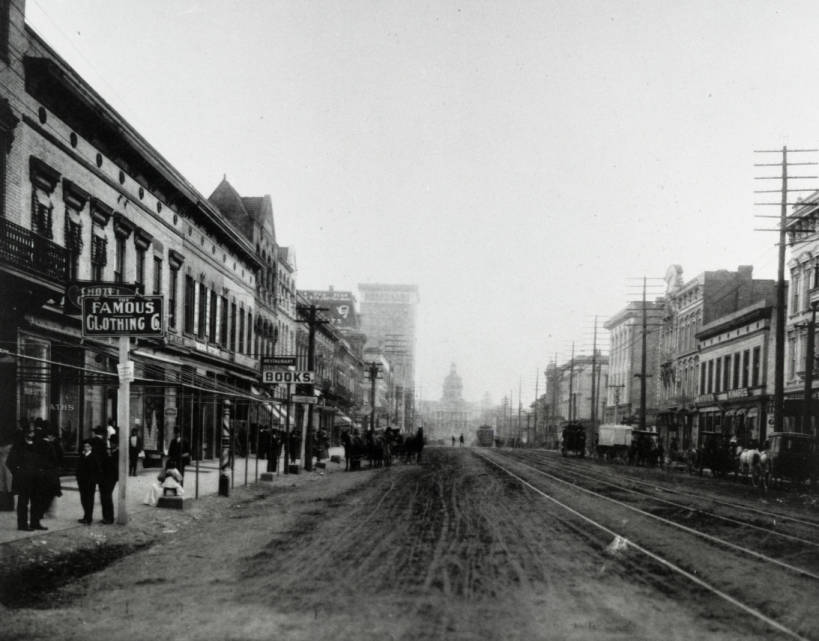 Main Street south from Taylor, 1905