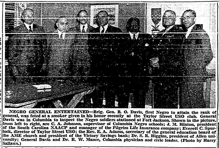 Negro General Entertained Jan 14 1944 The State