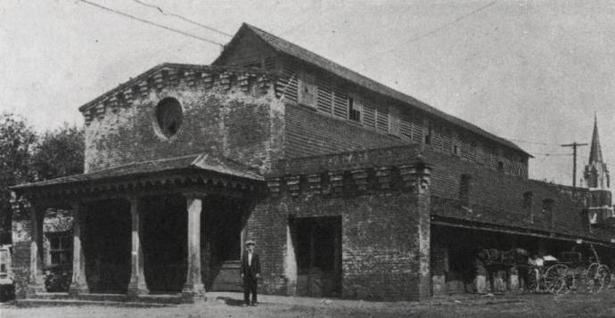 Old Market Building, circa 1900. Russell Maxey Collection.