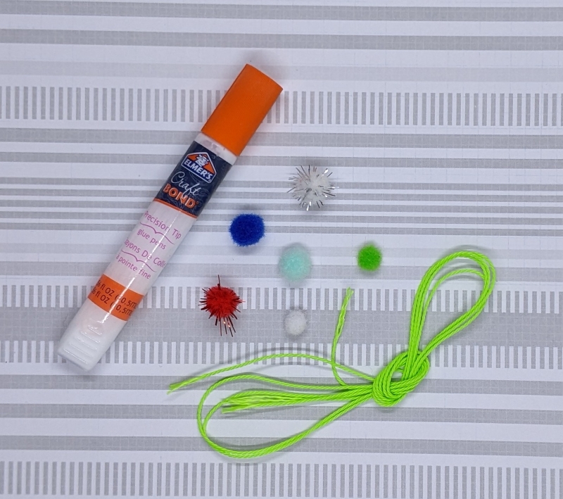 Optional materials for making beaded snowpeople