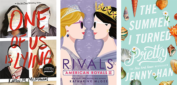 Book Covers of One of Us is Lying, Rivals, and The Summer I Turned Pretty