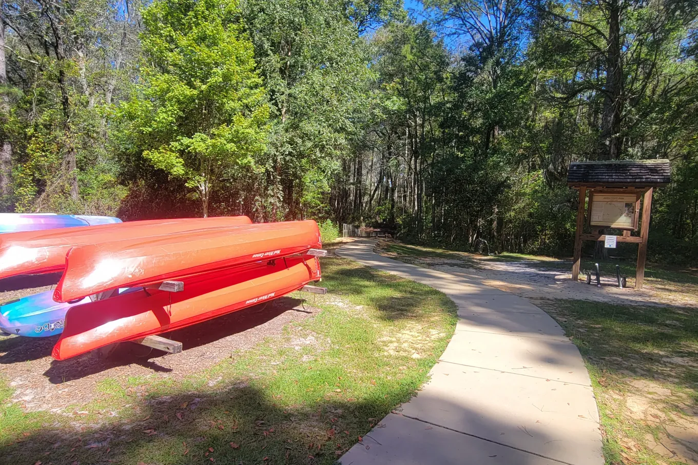 kayaks waiting to be used