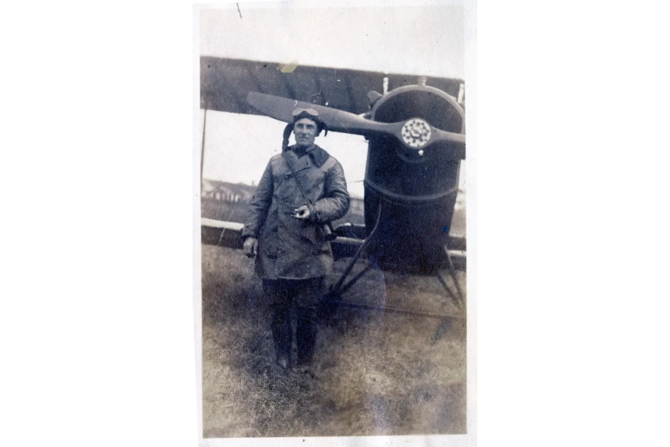Lt. Pope in Raleigh en route to Virginia, 1918.