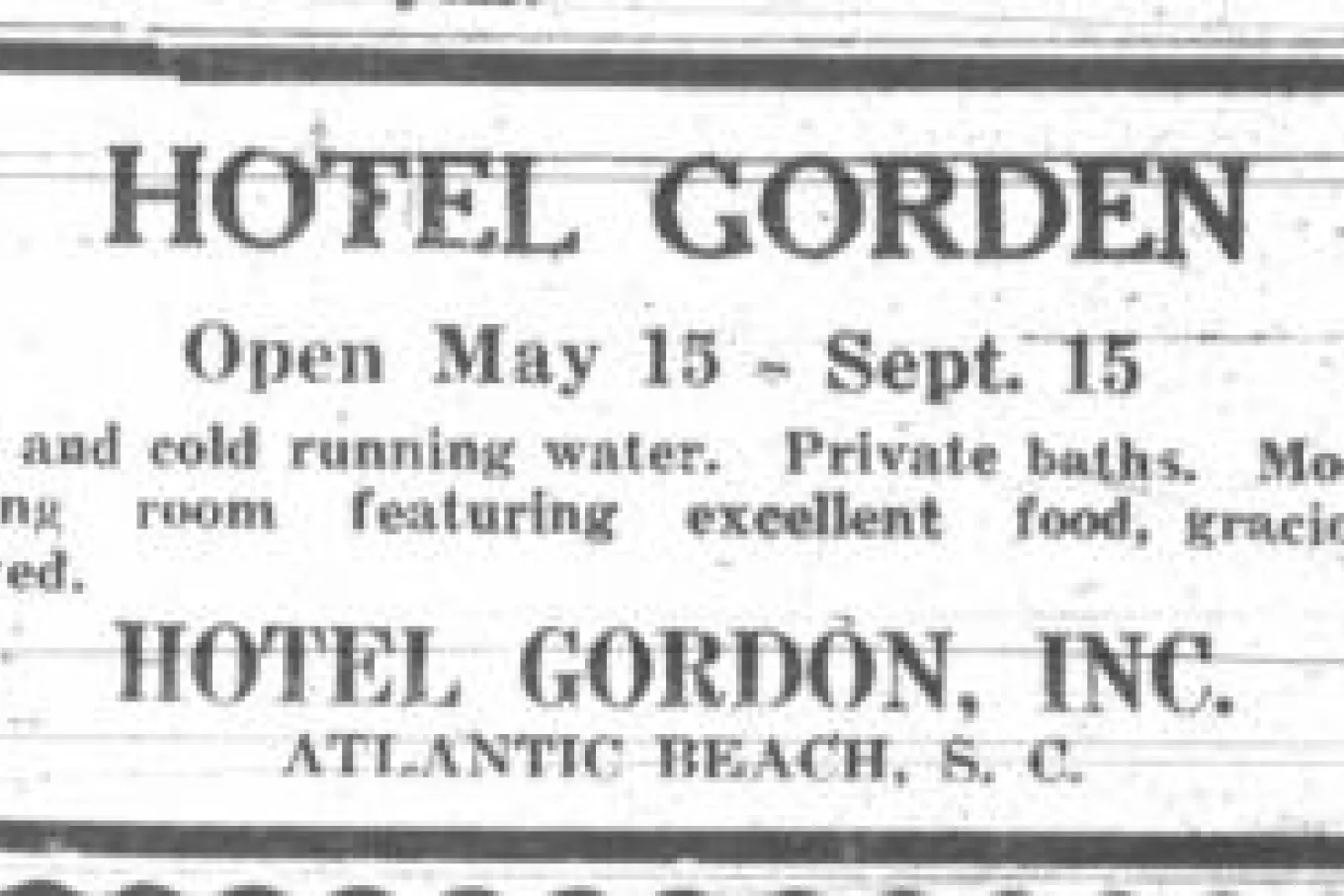 Hotel Gordon ad_Lighthouse_July 14, 1951 p3
