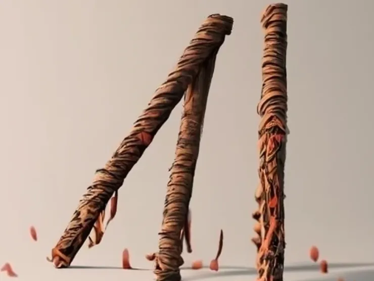 The letters AI in sticks generated with an AI program