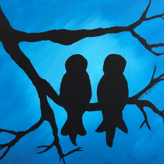 Nature Silhouette Painting