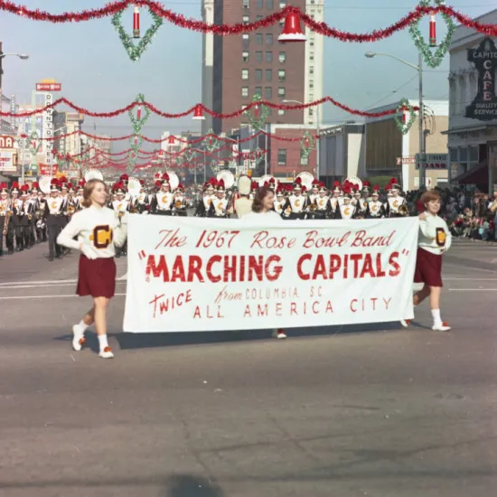 Marching Capitals marching band in the Carillon Parade