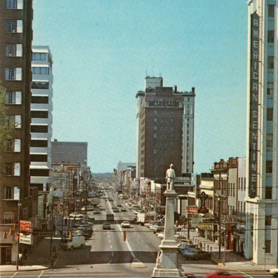 	Color postcard of Main St., Columbia, SC. 