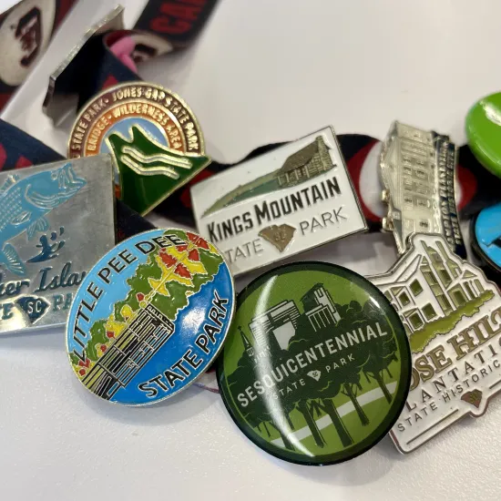 group of state park pins