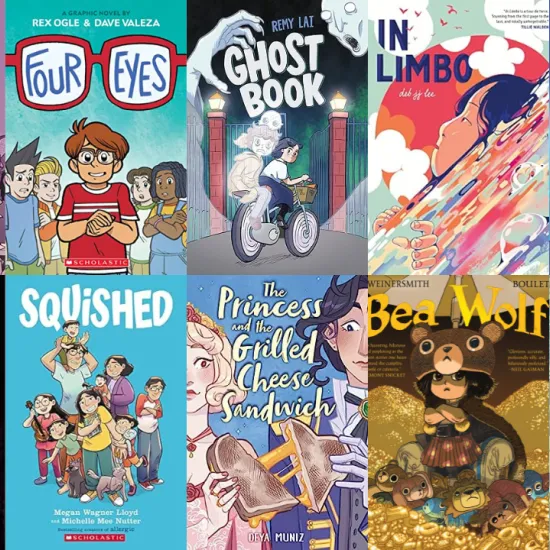 Covers of various graphic novels
