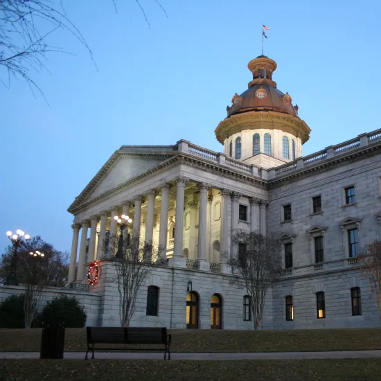 sc state house at evening