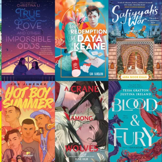 Covers of diverse youth titles releasing in May