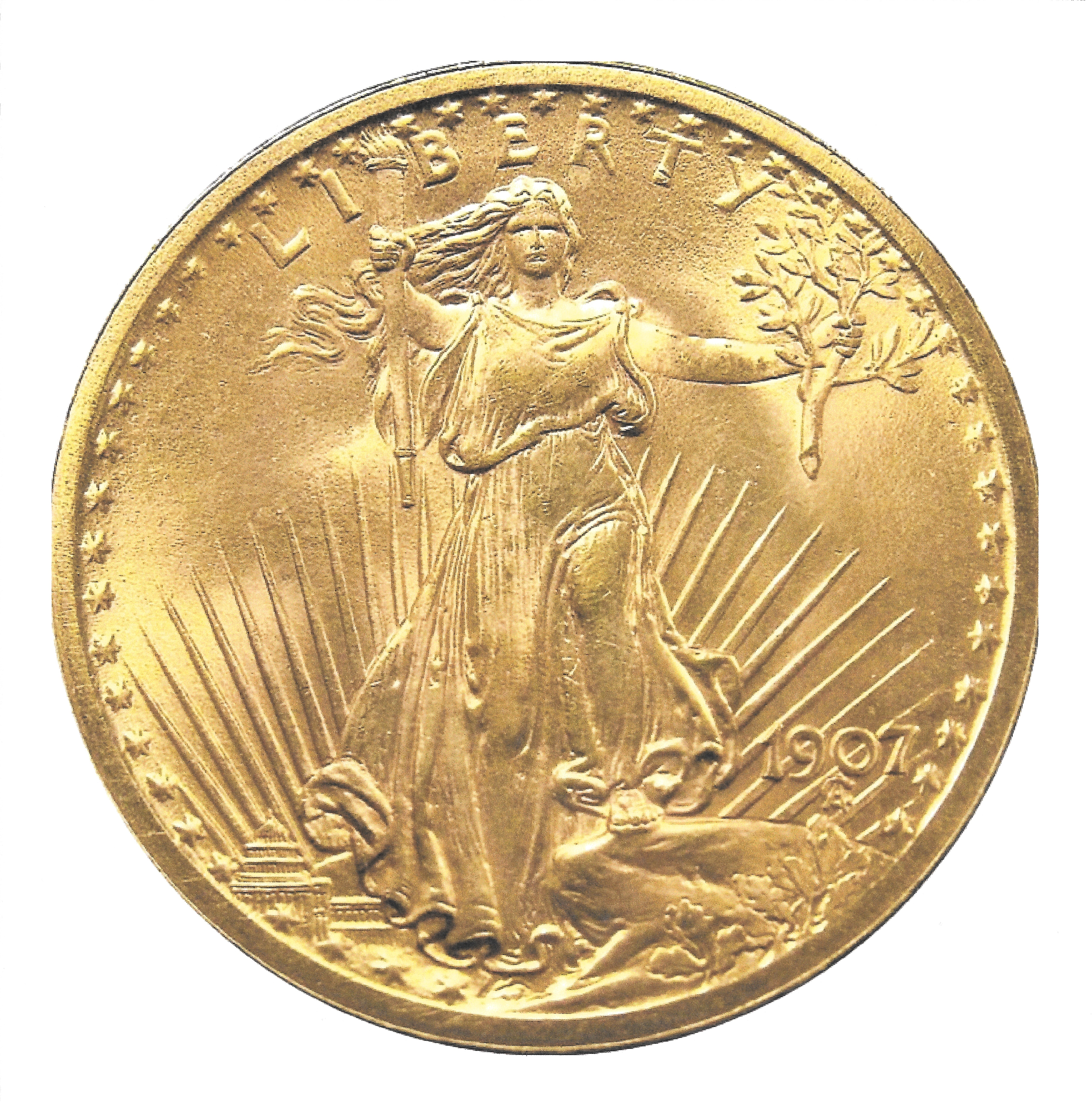 Image of the $20 gold coin for which Ms. Anderson served as the model
