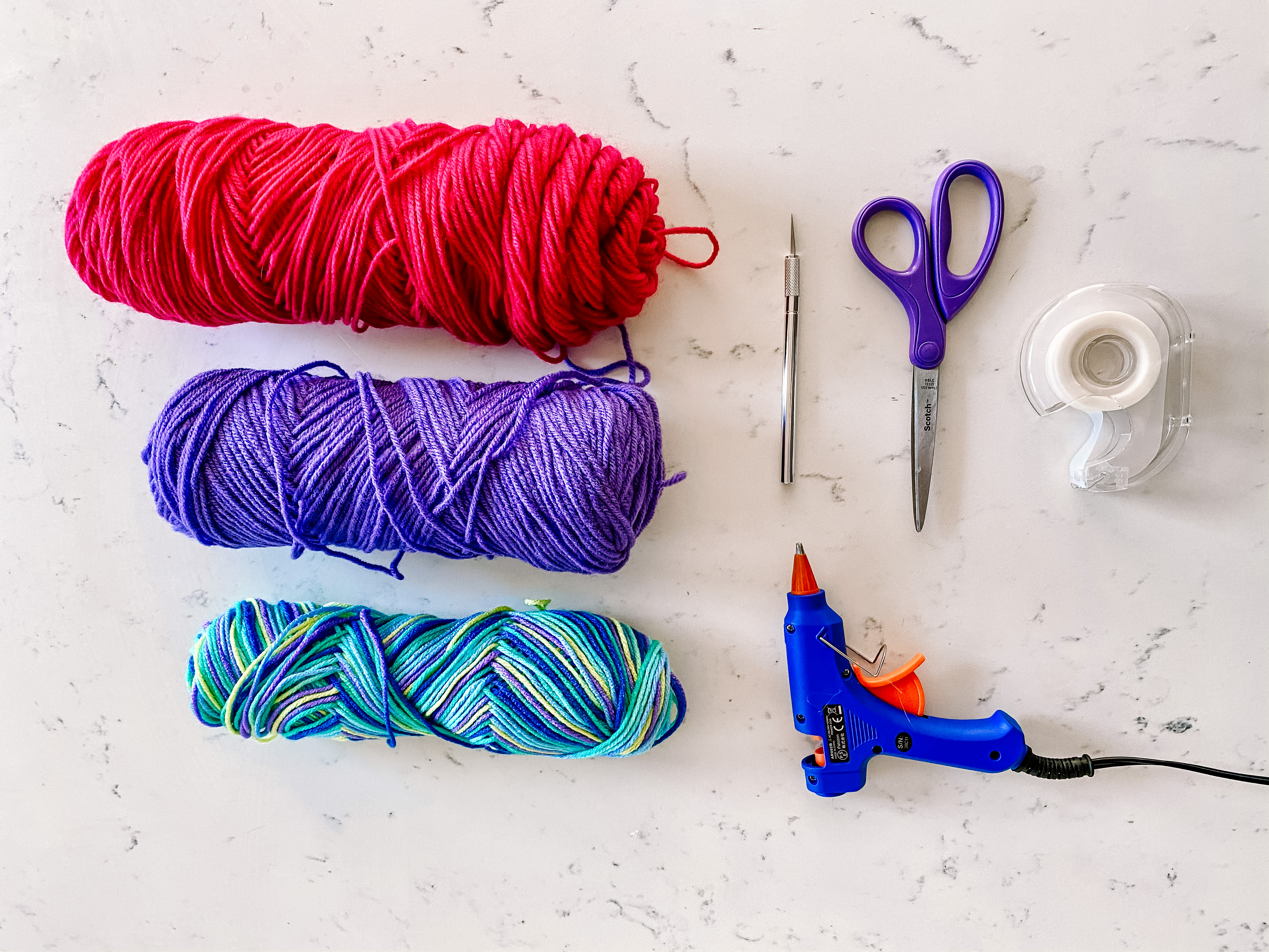 yarn wrapped letter supplies