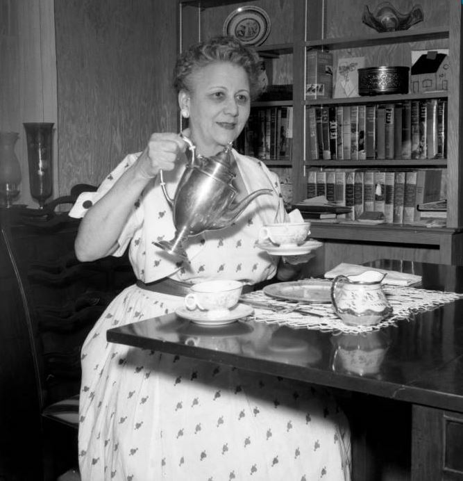 Representative Martha Fitzgerald at home, June 13, 1956