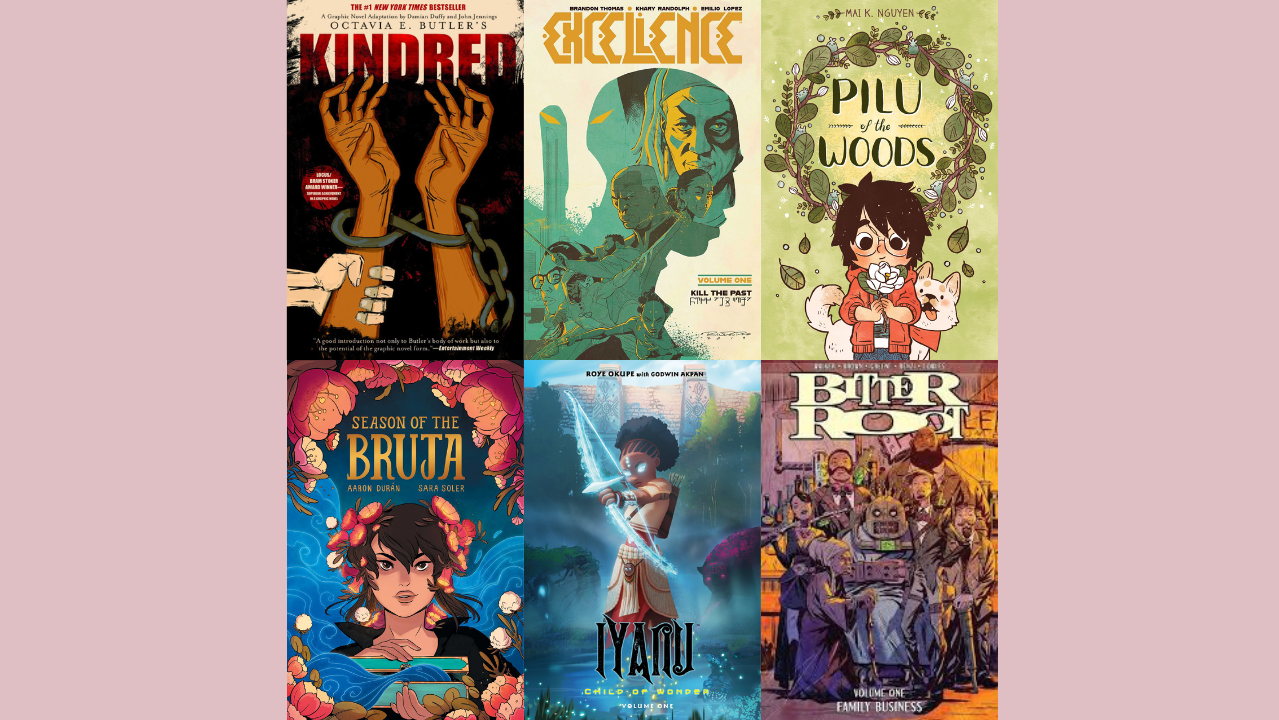 Covers of February Graphic Novel Selections