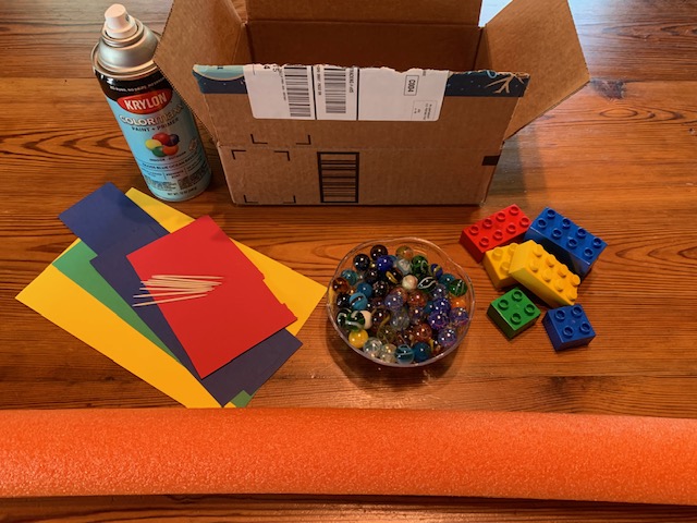 Materials needed for marble run.