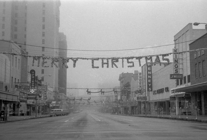 Merry Christmas decorations on Main Street