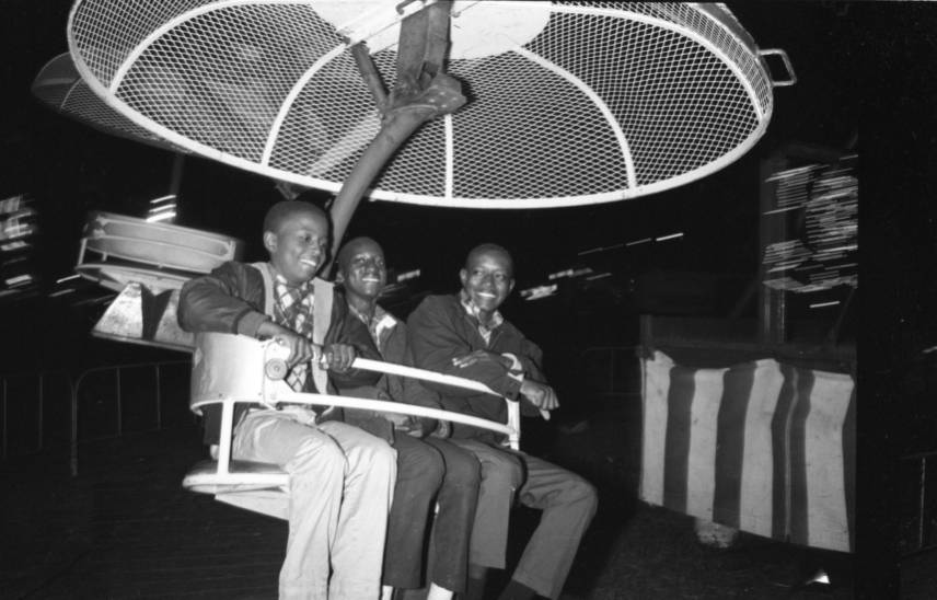 Boys on a ride at the Palmetto State Fair, 1966