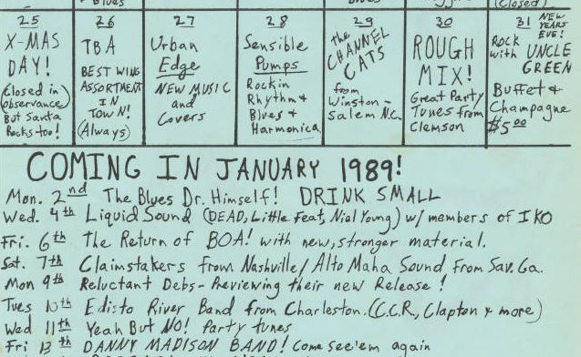 Rockafella's calendar December 1988