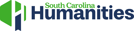 South Carolina Humanities logo.  South Carolina is in green and humanities is in dark blue.  