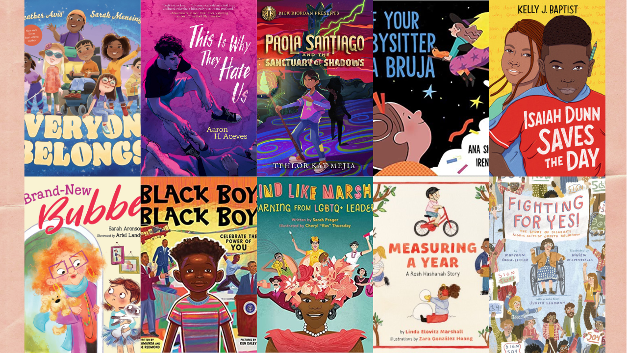 Covers of diverse youth titles releasing in August