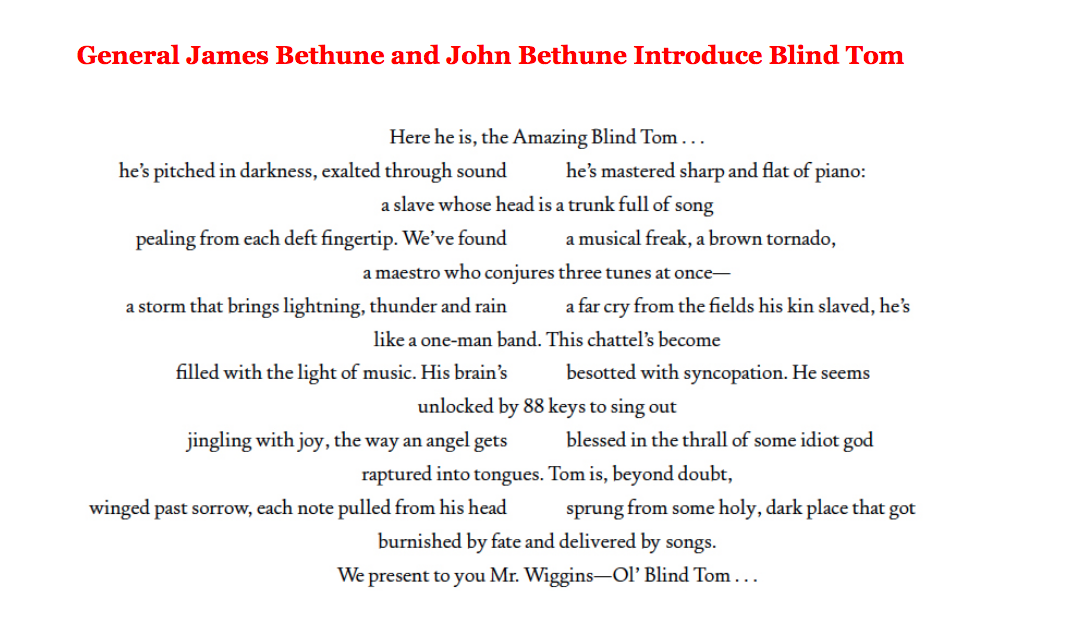 Blind Tom's Introduction