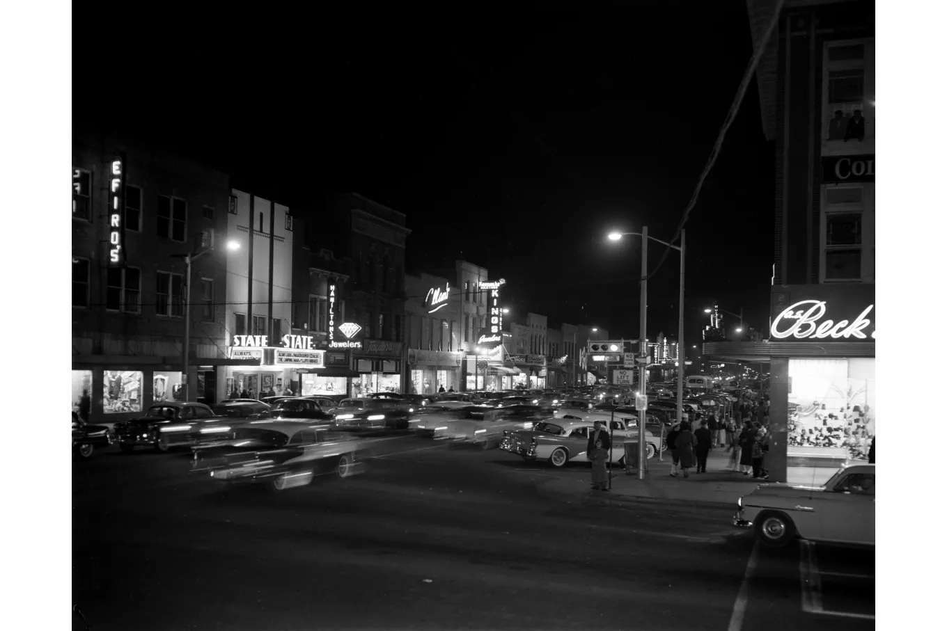 Main Street on Halloween, 1955.