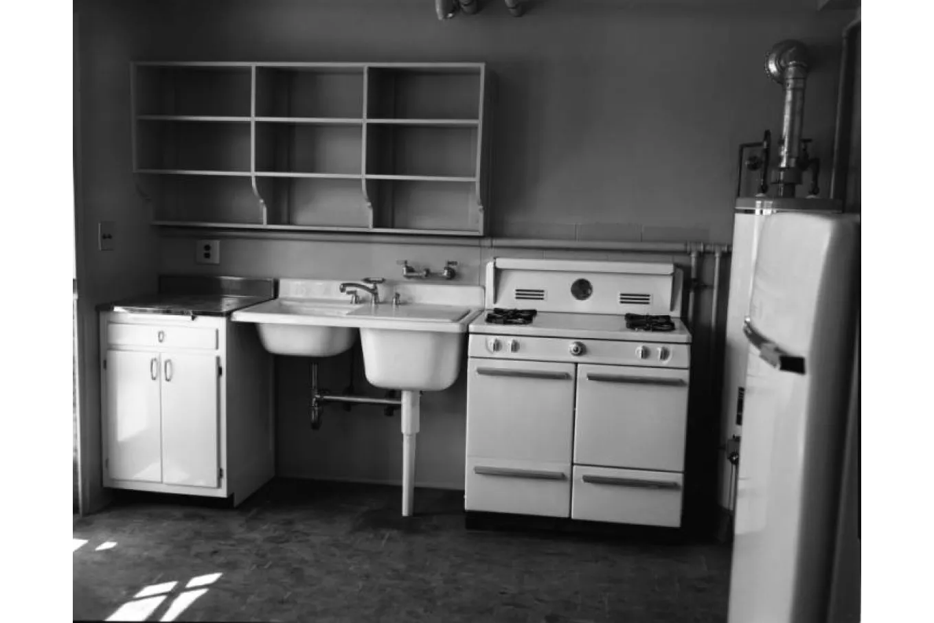 The kitchen inside an apartment at Jaggers Terrace. 