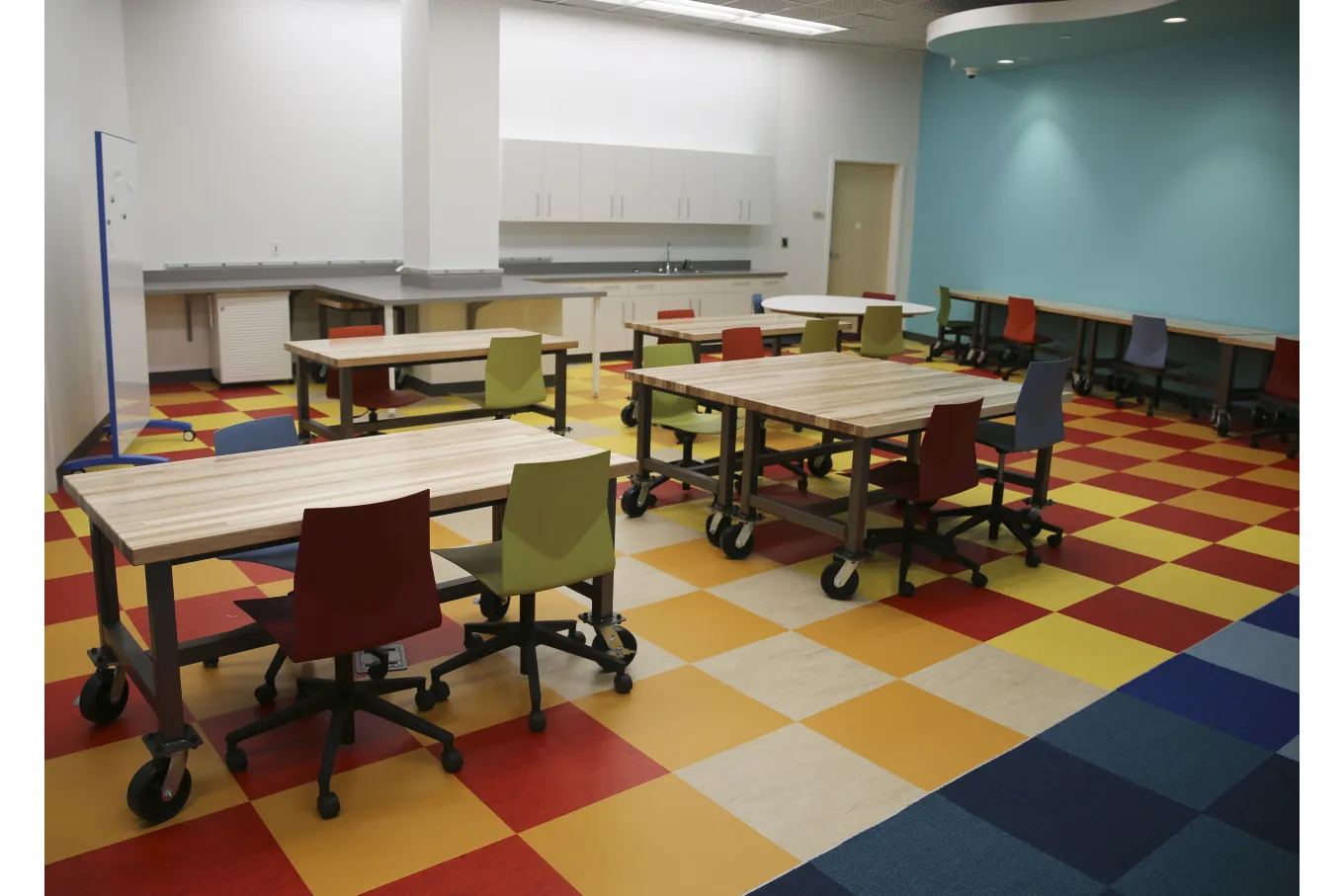Makerspace tables and chairs