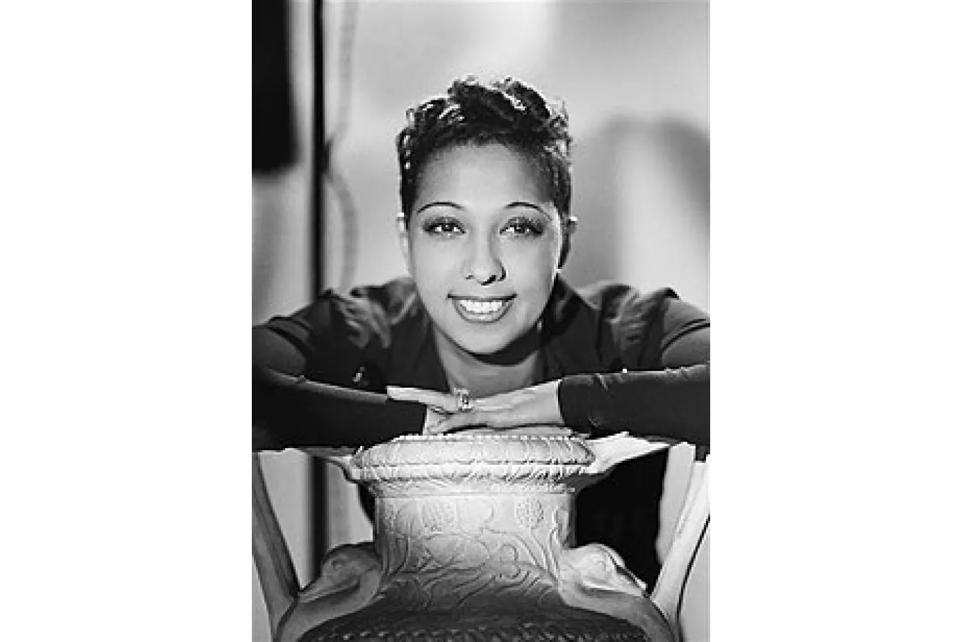 Black and white picture of Josephine Baker 
