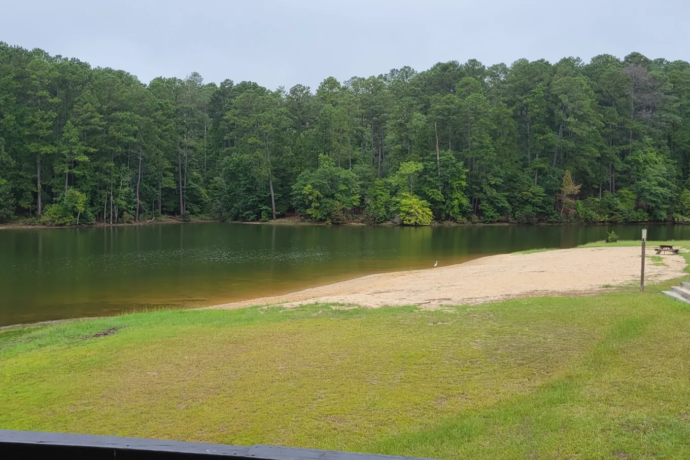lake with sandy beach