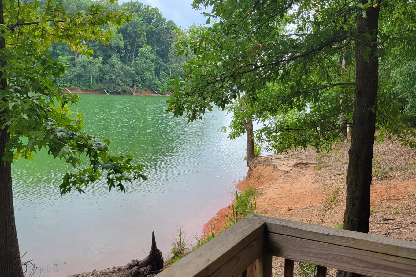 View of lake from porch
