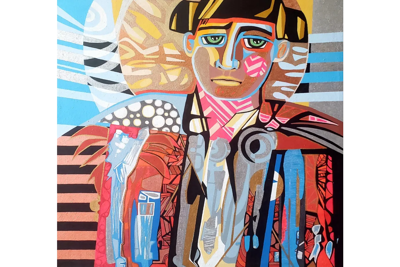 "Matador"  36" by 37" acrylic on canvas  2023