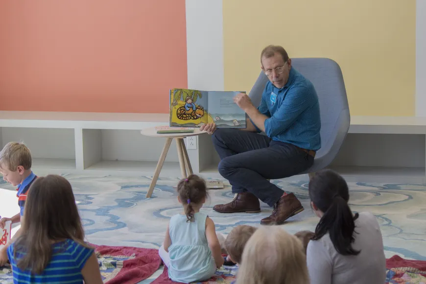 storytime with a group of kids