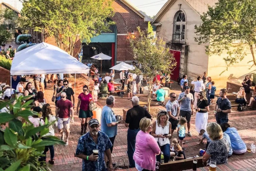 Pop up beer garden at Riverfront Park
