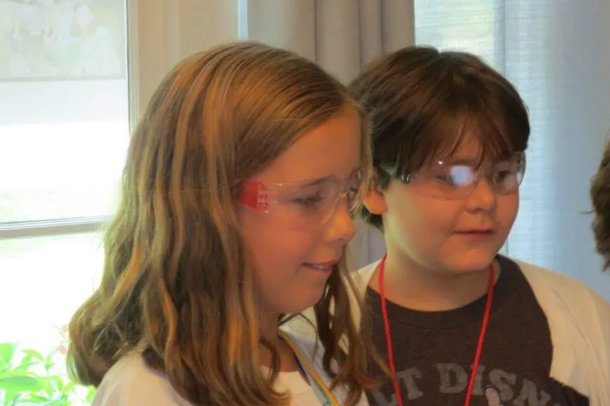 Children conducting an experiment