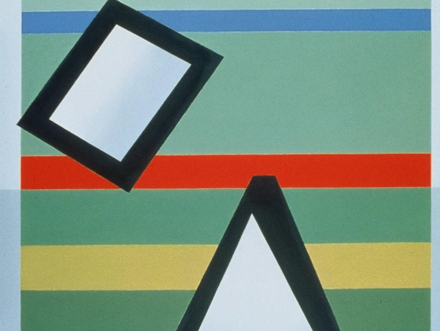 African Americans in Art: Felrath Hines “Red Strip with Green Background” |  Richland Library