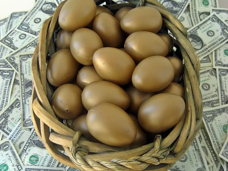 Basket of golden eggs
