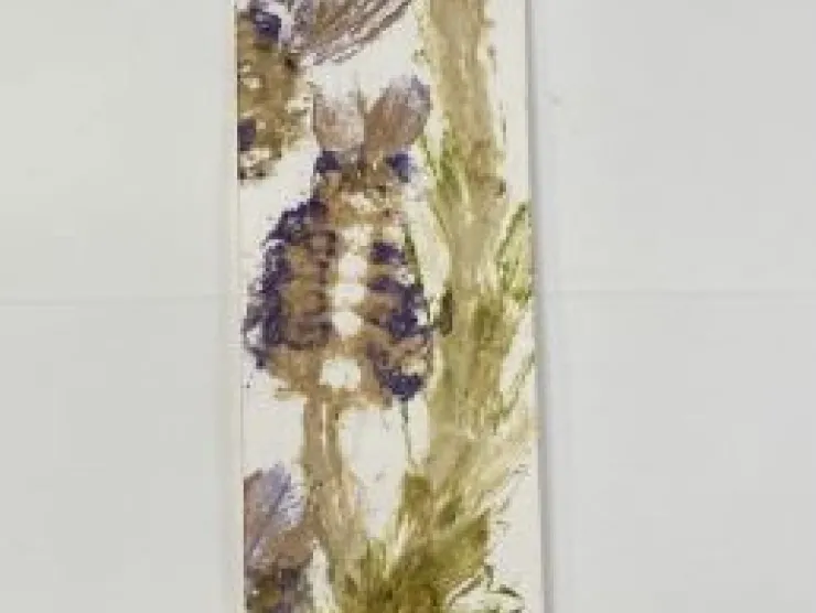 lavendar flower stamping