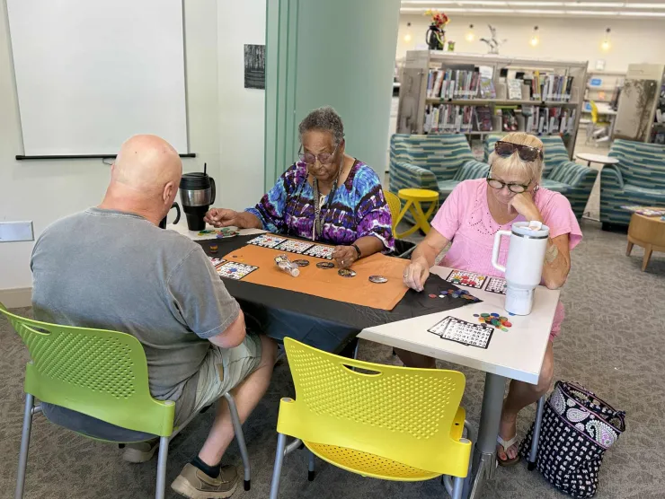 Group Playing Bingo