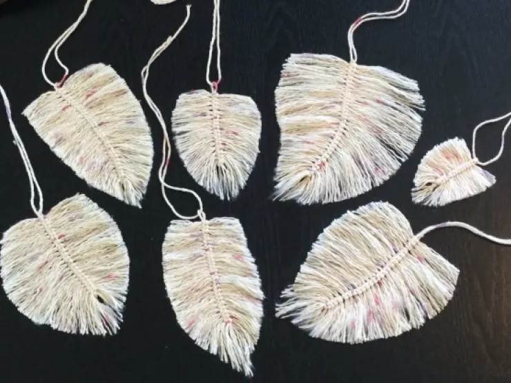 macrame leaf