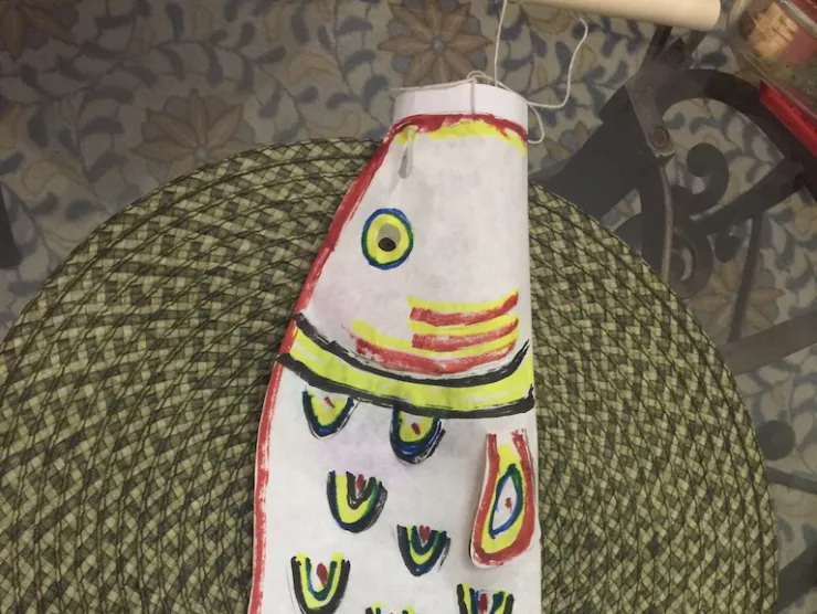 A craft featuring a paper carp