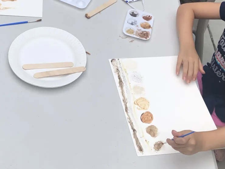 Painting using a variety of soils