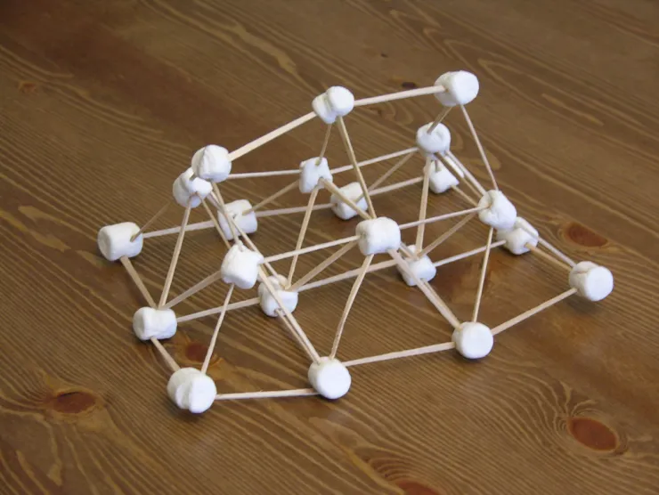 Image of marshmallow and toothpick tower