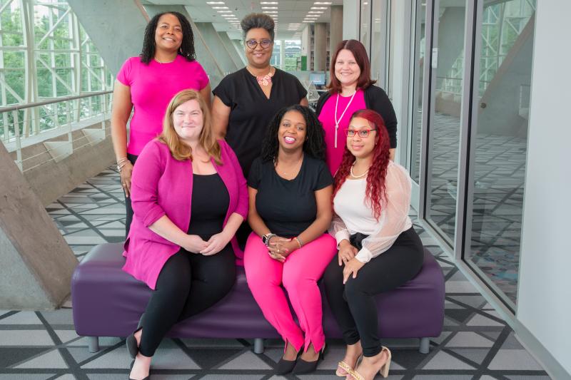 Photo of the Social Work team at the library